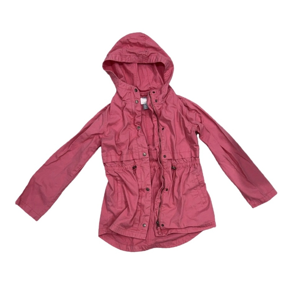 Old Navy Girls XL Pink Utility Jacket with Hood 🩷